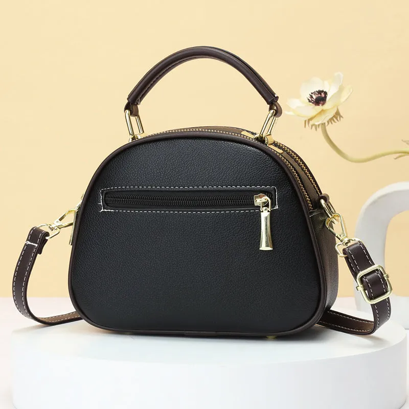 Soft leather shoulder messenger bag