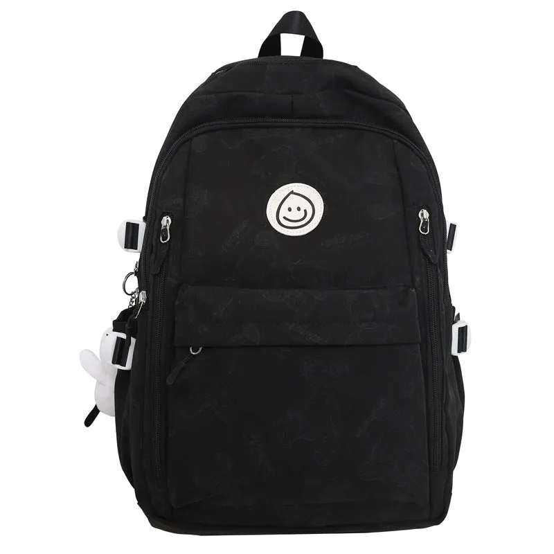 Solid color simple multi-layer computer backpack