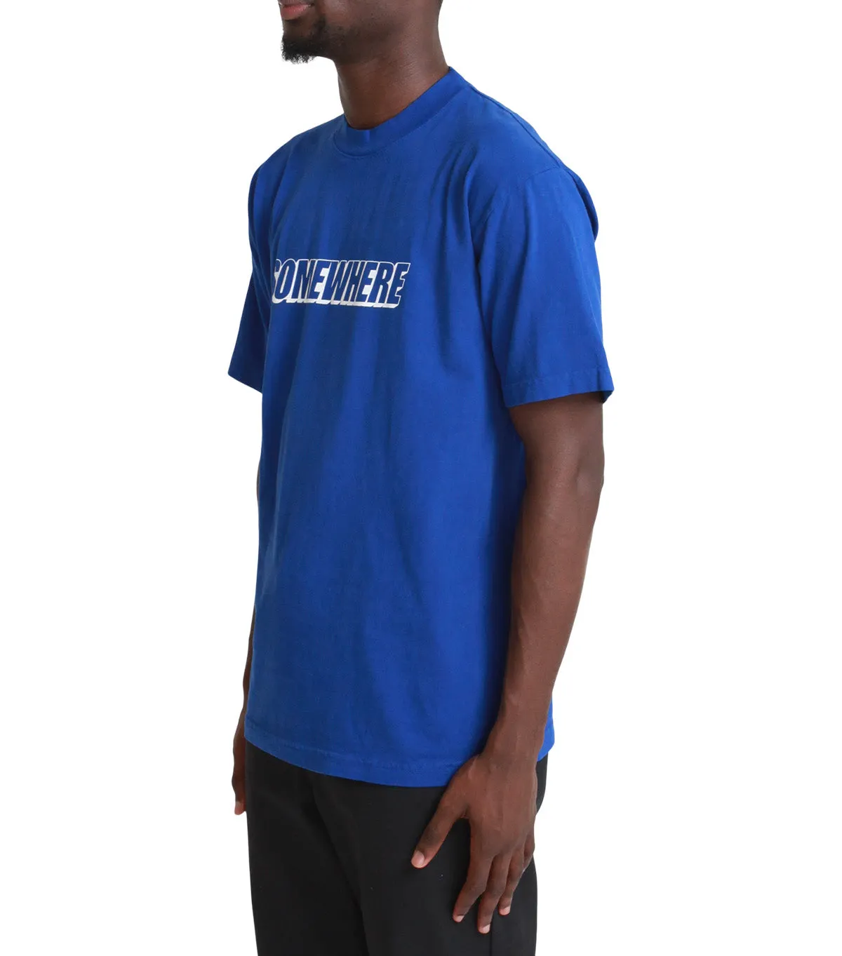 SOMEWHERE Block T-Shirt Blue
