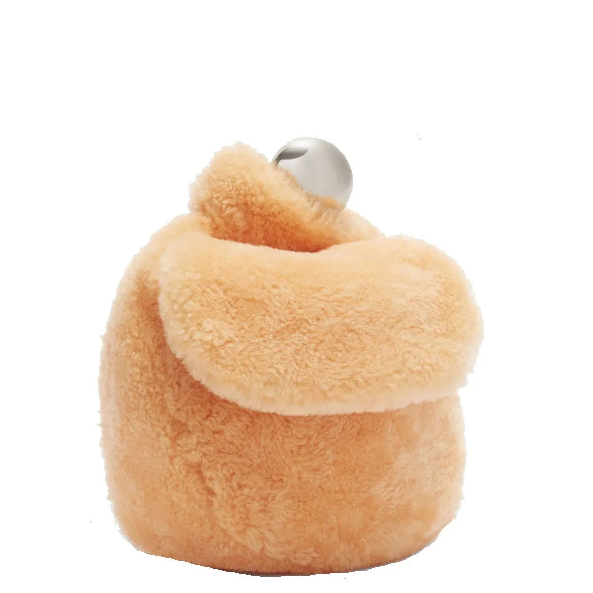 Sphere Pouch Shearling, Apricot clutches Pouches buy online