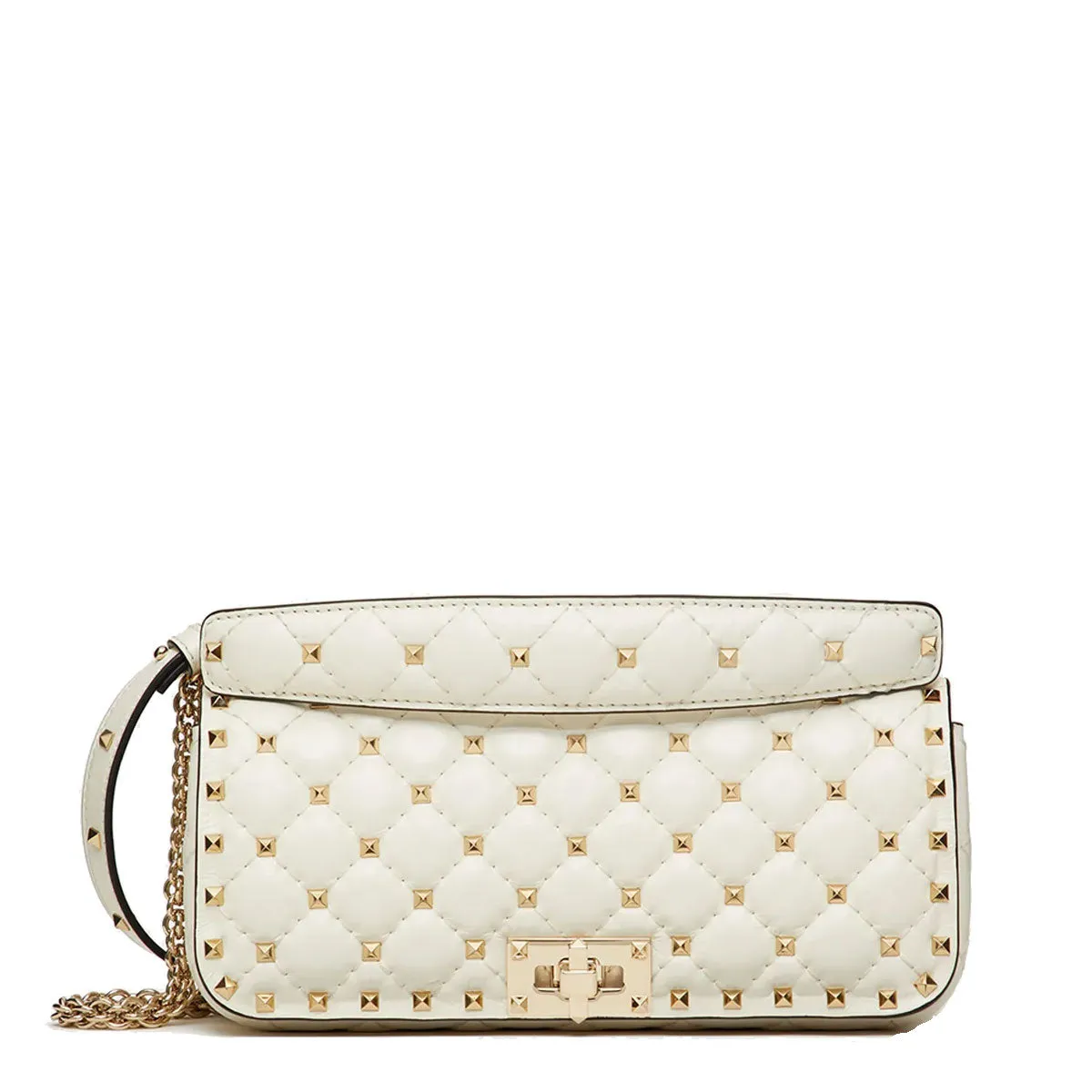 Spike Baguette Bag, Ivory clutches Pouches buy online