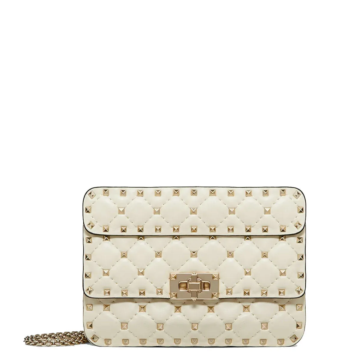 Spike Shoulder Bag Small, Ivory clutches Pouches buy online