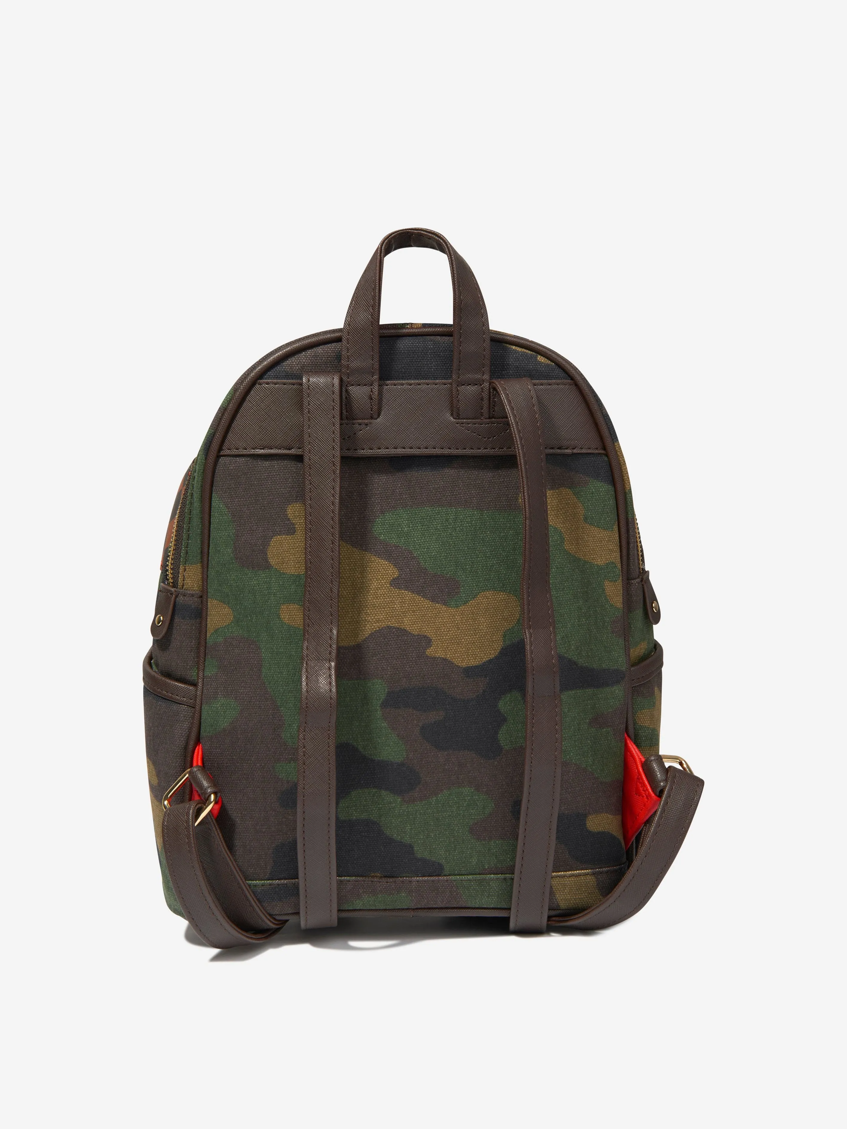 Sprayground Kids Camo Shark Shape Check Savage Backpack in Green (29cm)