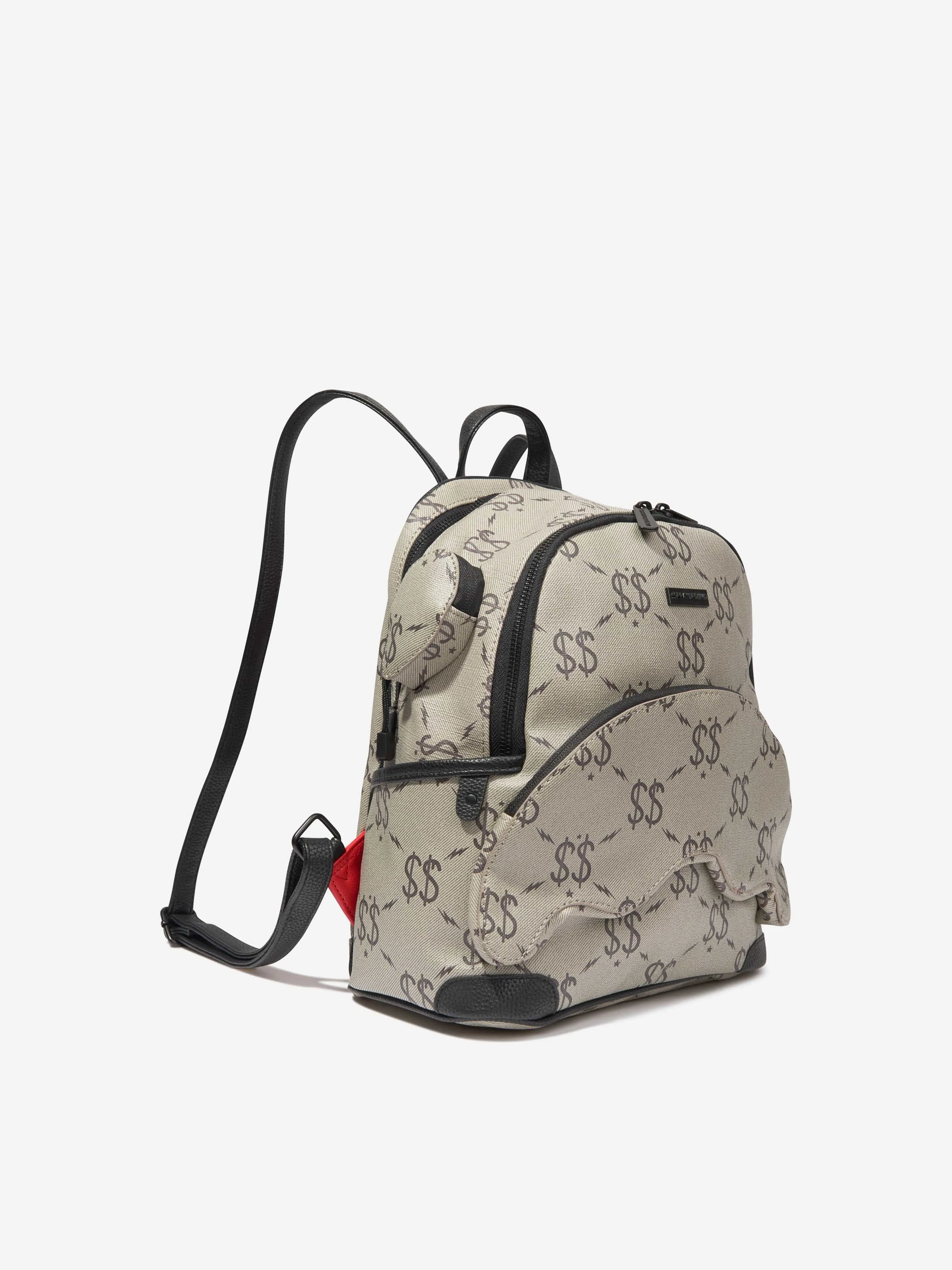 Sprayground Kids Double Money Savage Backpack in Grey (46cm)
