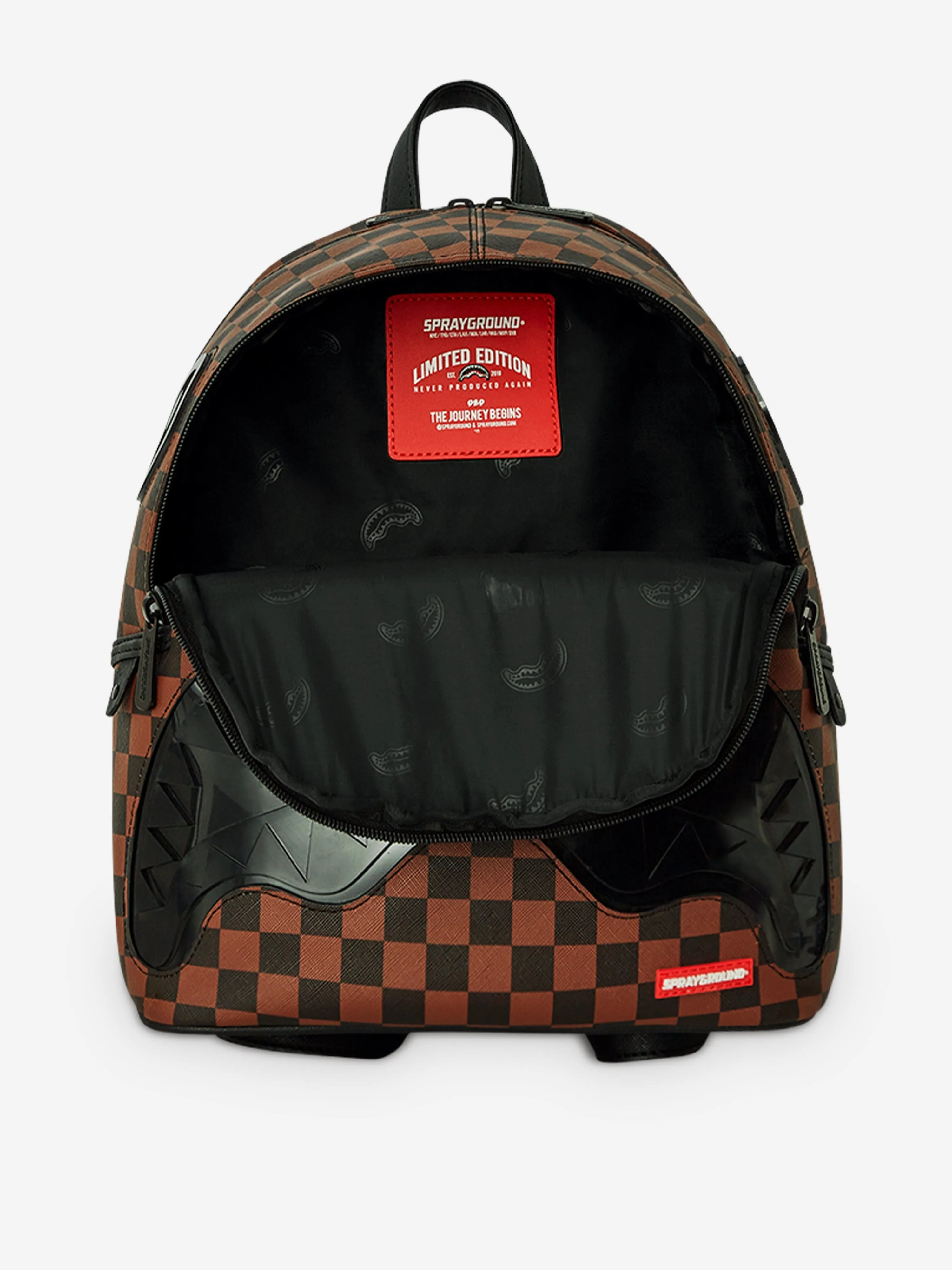 Sprayground Kids Sip Clear SM Eyes Savage Backpack in Brown (46cm)