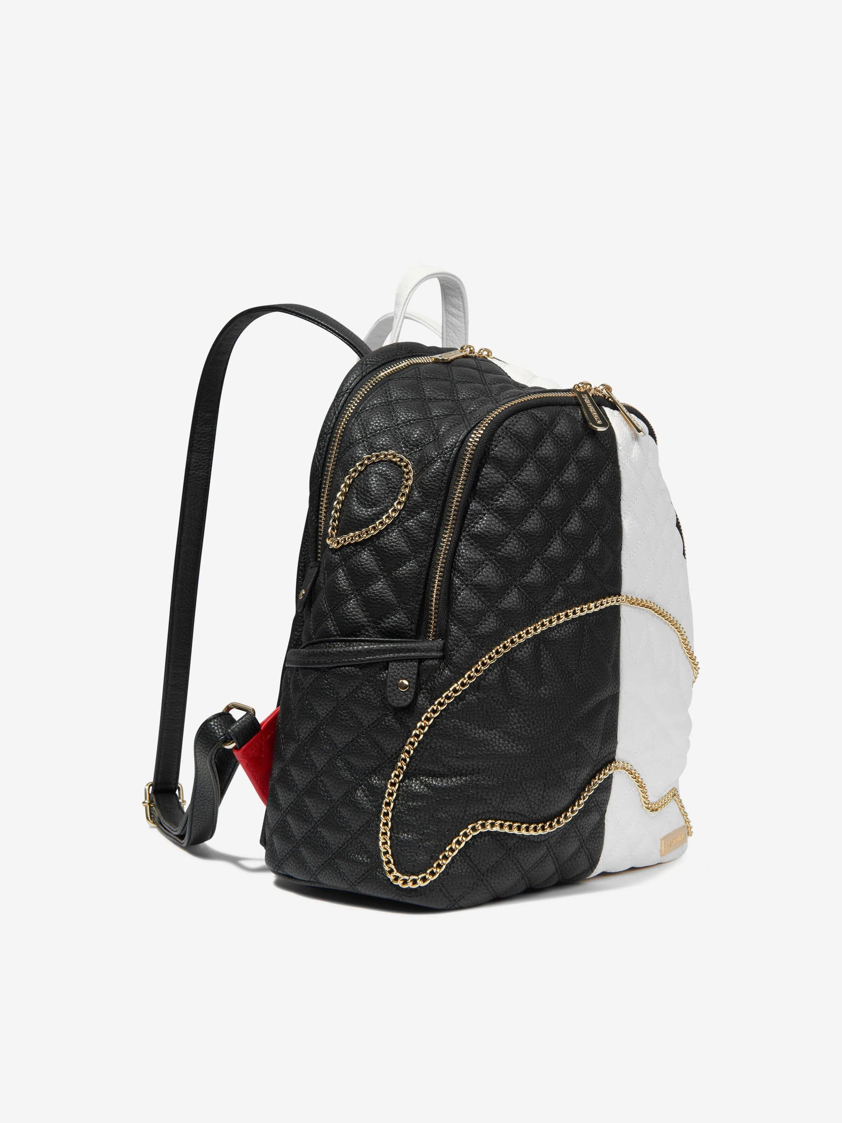 Sprayground Kids Split Quilt Shark Savage Backpack in Black (29cm)