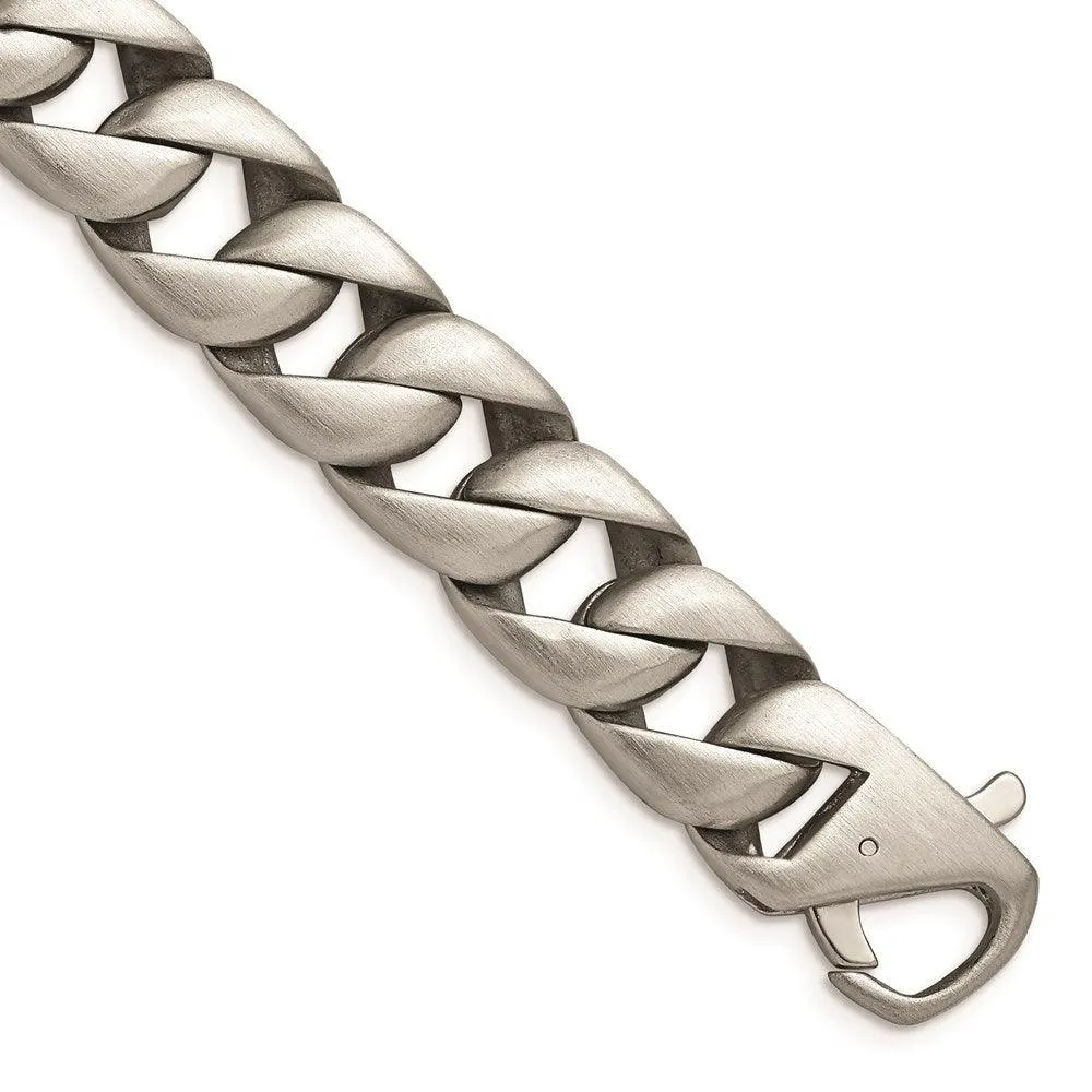 Stainless Steel Brushed 8.5 inch Bracelet 