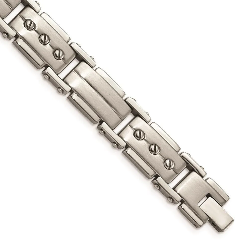 Stainless Steel Brushed and Polished 8.5in Bracelet 