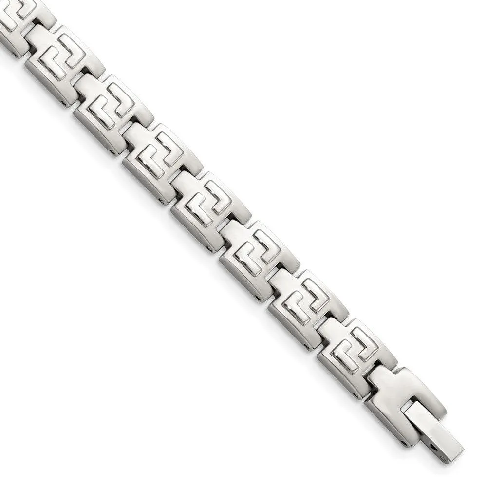 Stainless Steel Brushed and Polished 8.5in Bracelet 