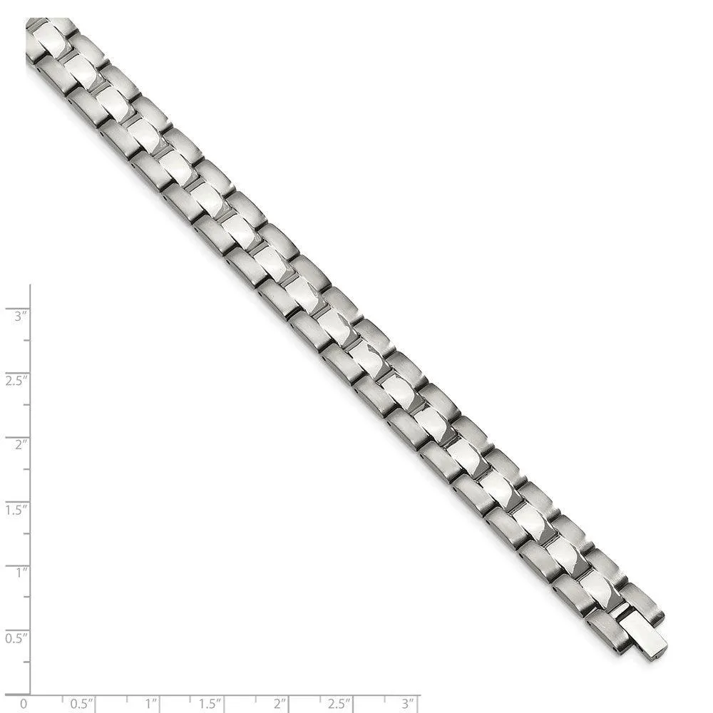 Stainless Steel Brushed and Polished 8.75in Bracelet