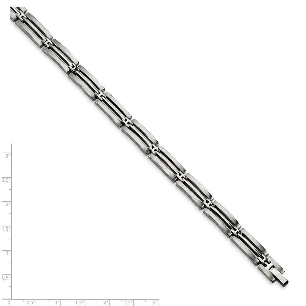 Stainless Steel Brushed and Polished 8.75in Bracelet
