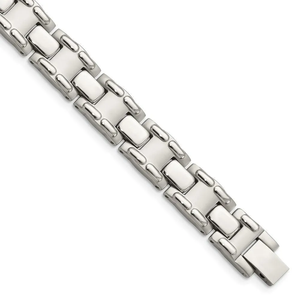 Stainless Steel Brushed and Polished 8.75in Bracelet 