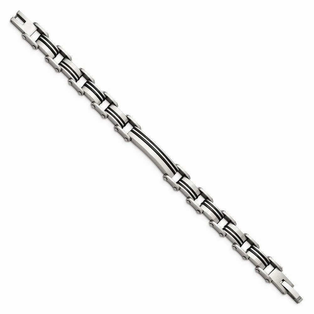 Stainless Steel Brushed Black IP-plated Bracelet
