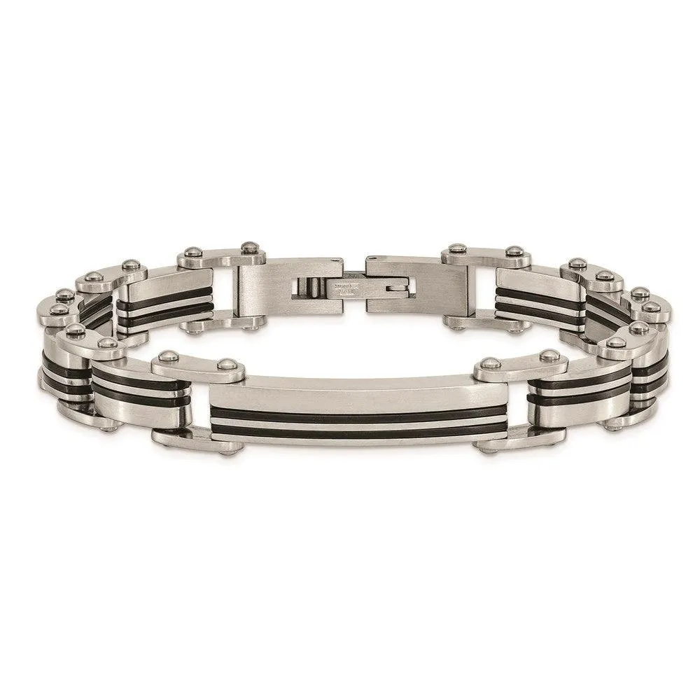 Stainless Steel Brushed Black IP-plated Bracelet
