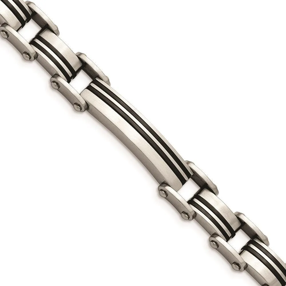 Stainless Steel Brushed Black IP-plated Bracelet 