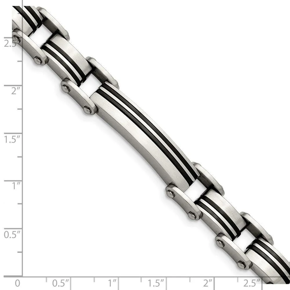 Stainless Steel Brushed Black IP-plated Bracelet