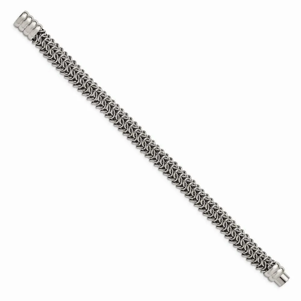 Stainless Steel Polished 8.25in. Bracelet