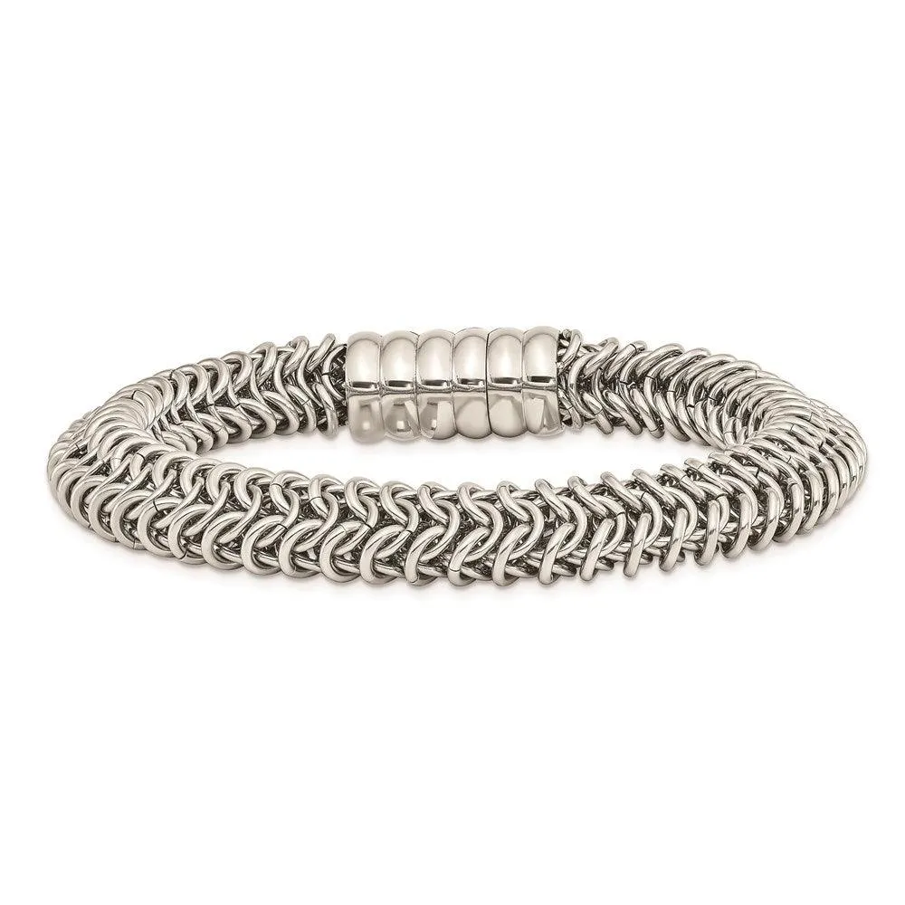 Stainless Steel Polished 8.25in. Bracelet