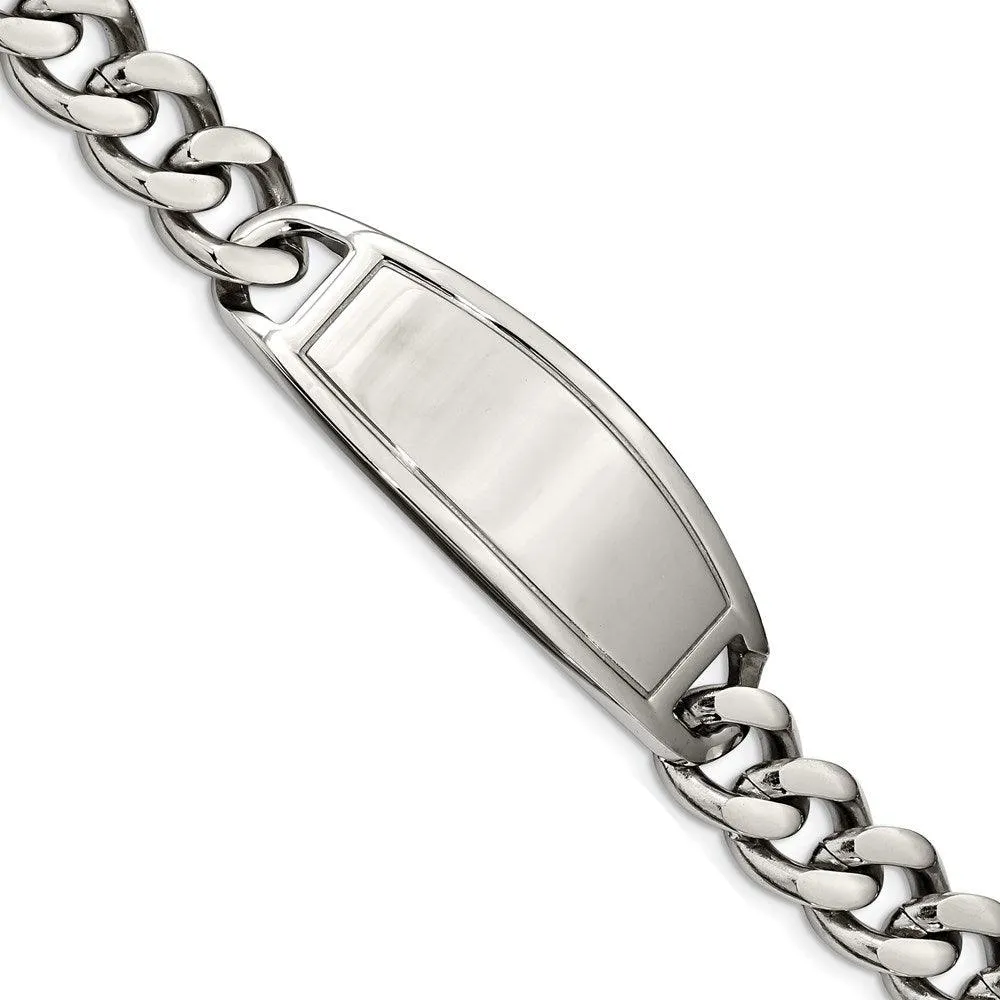 Stainless Steel Polished 8.5 inch ID Bracelet 