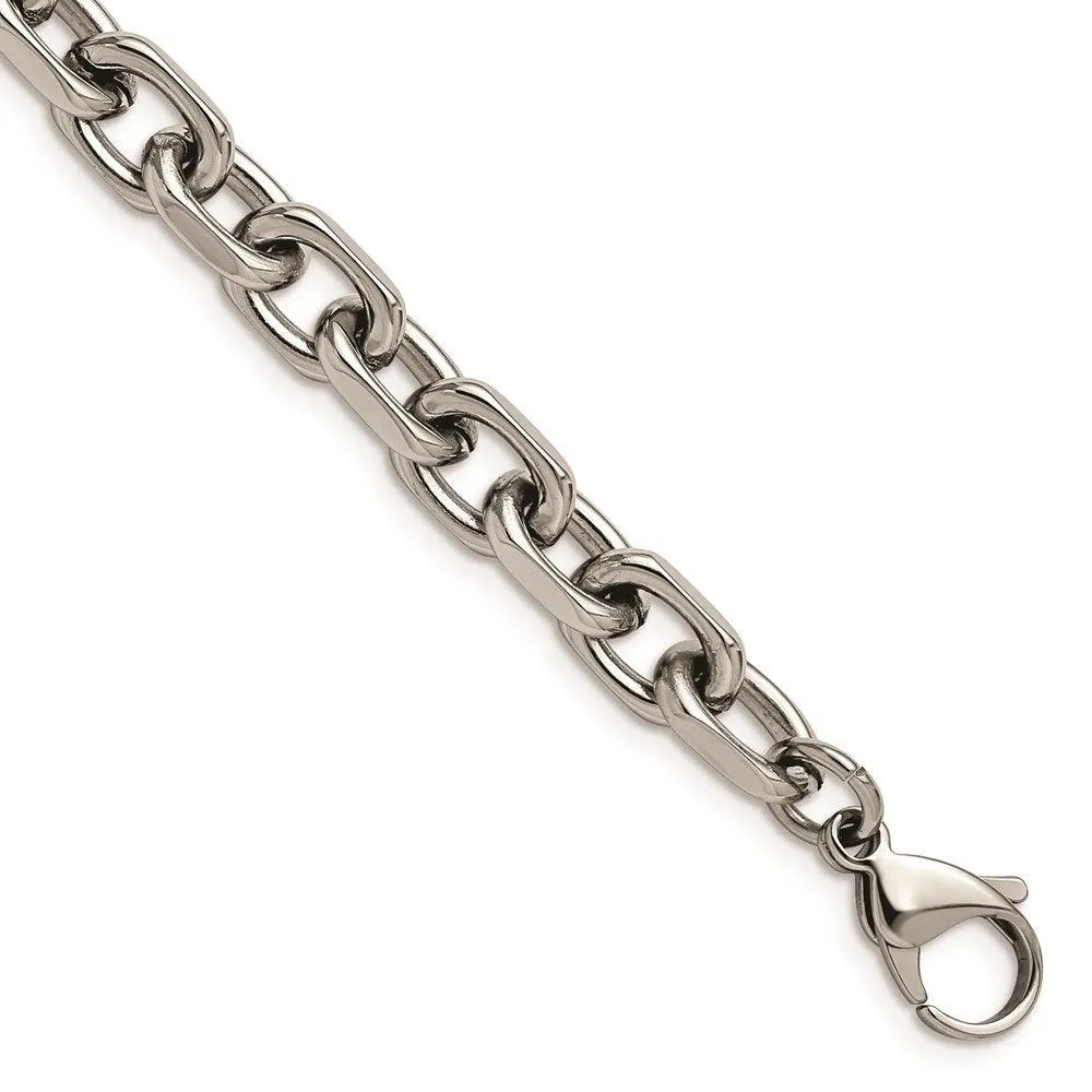 Stainless Steel Polished 8.50mm 8.75in Cable Bracelet 