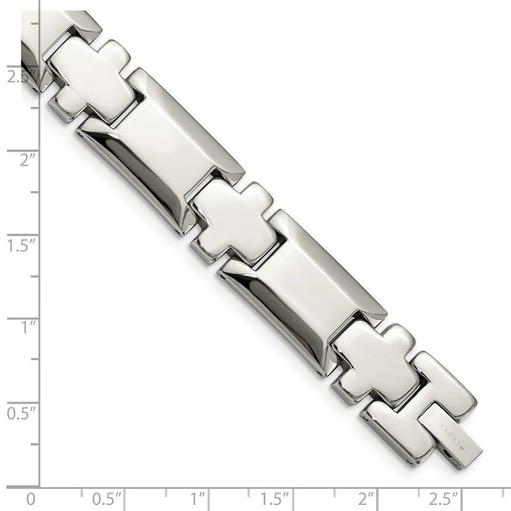 Stainless Steel Polished 8.5in Link Bracelet