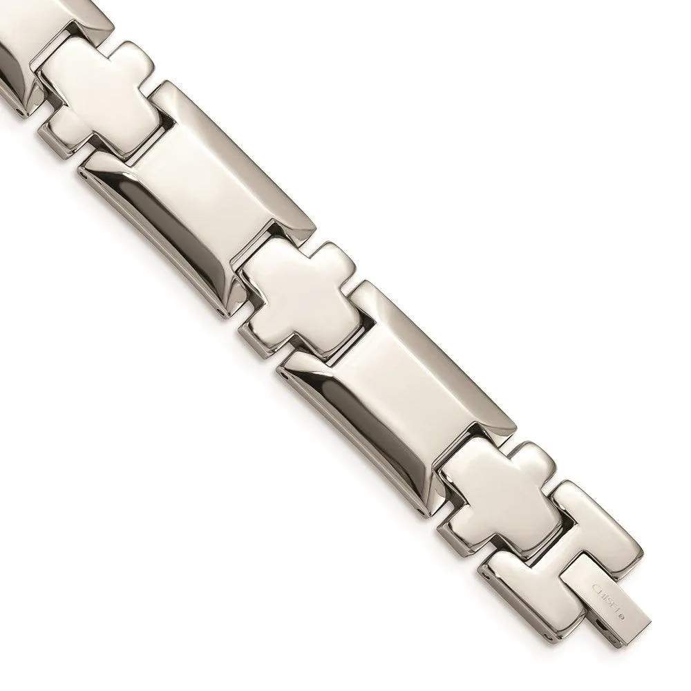 Stainless Steel Polished 8.5in Link Bracelet 
