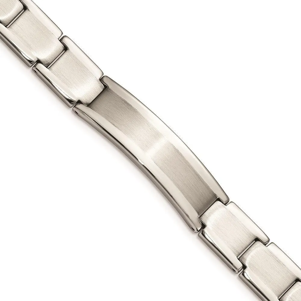 Stainless Steel Polished and Brushed ID 8.25in Bracelet 