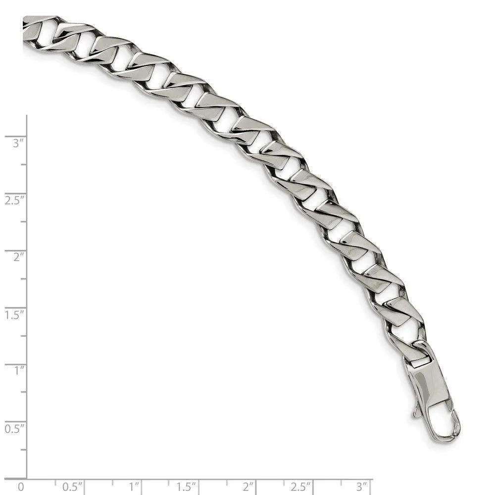 Stainless Steel Polished Fancy Link 8.5in Bracelet