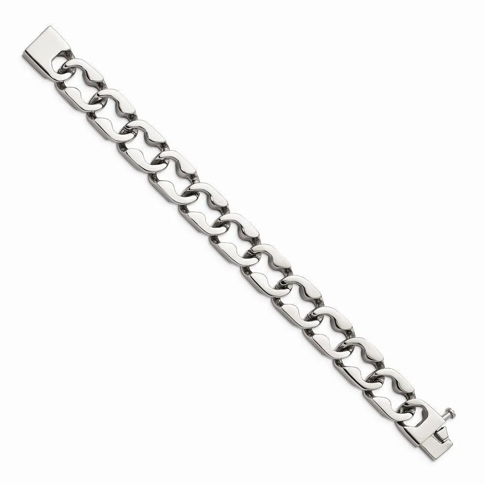 Stainless Steel Polished Large Link Bracelet