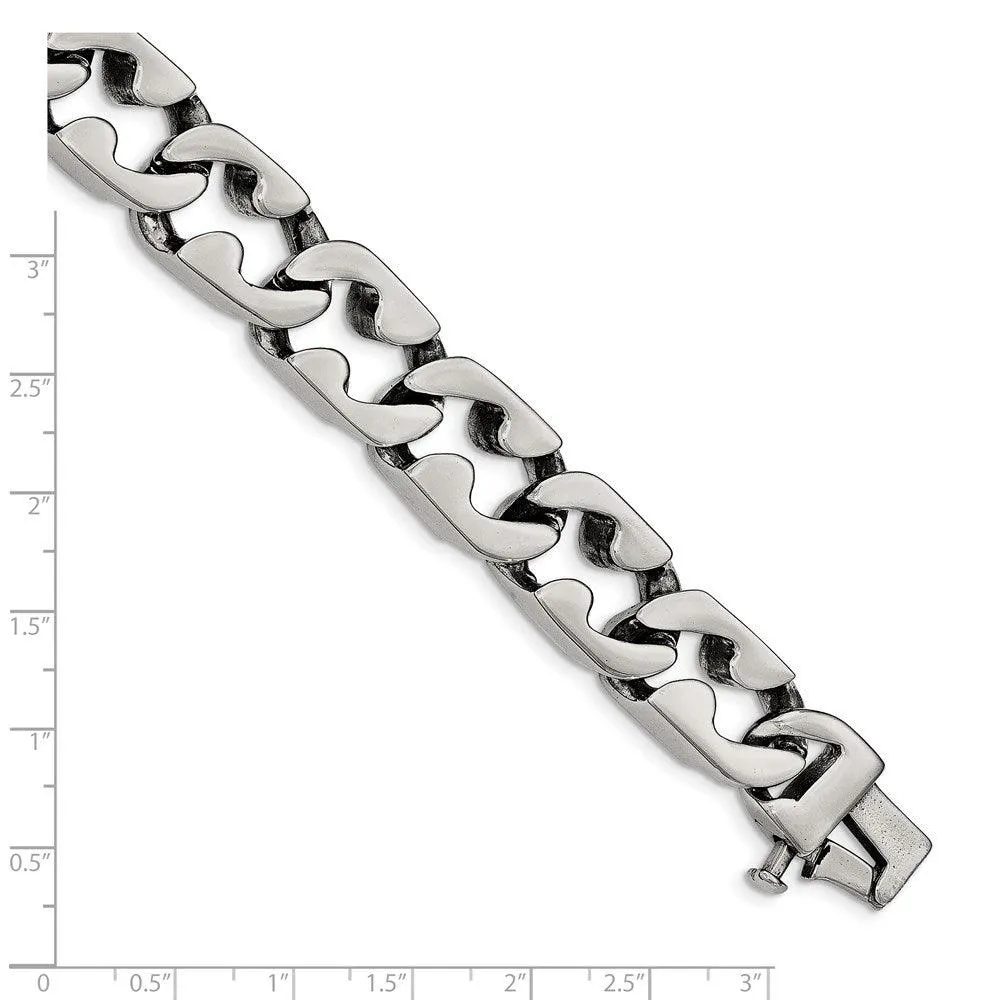 Stainless Steel Polished Large Link Bracelet