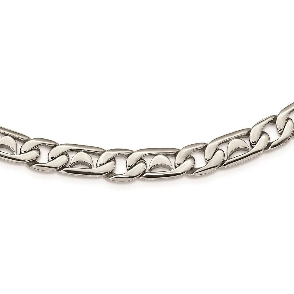 Stainless Steel Polished Links Necklace 