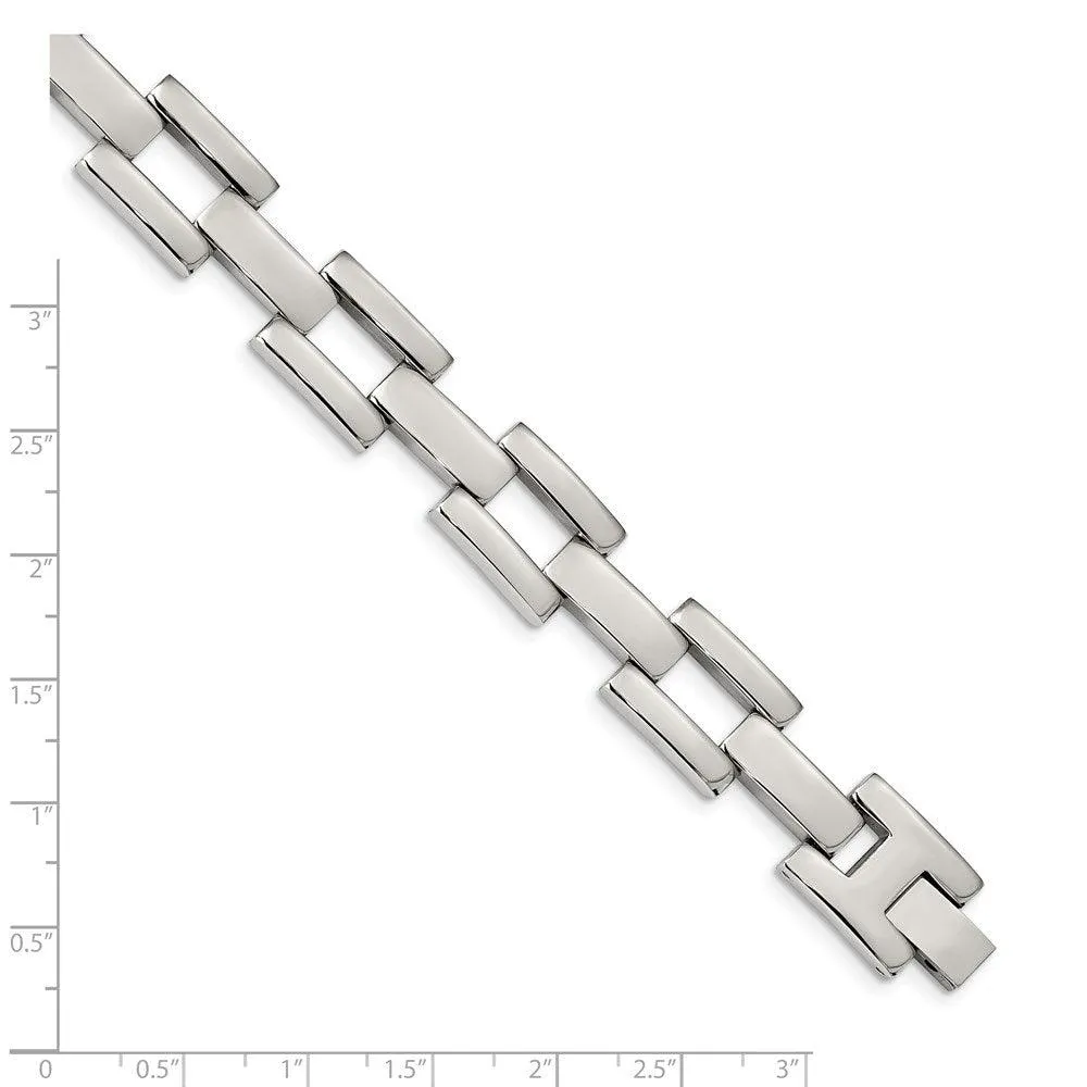 Stainless Steel Polished Open Link 8.5 inch Bracelet