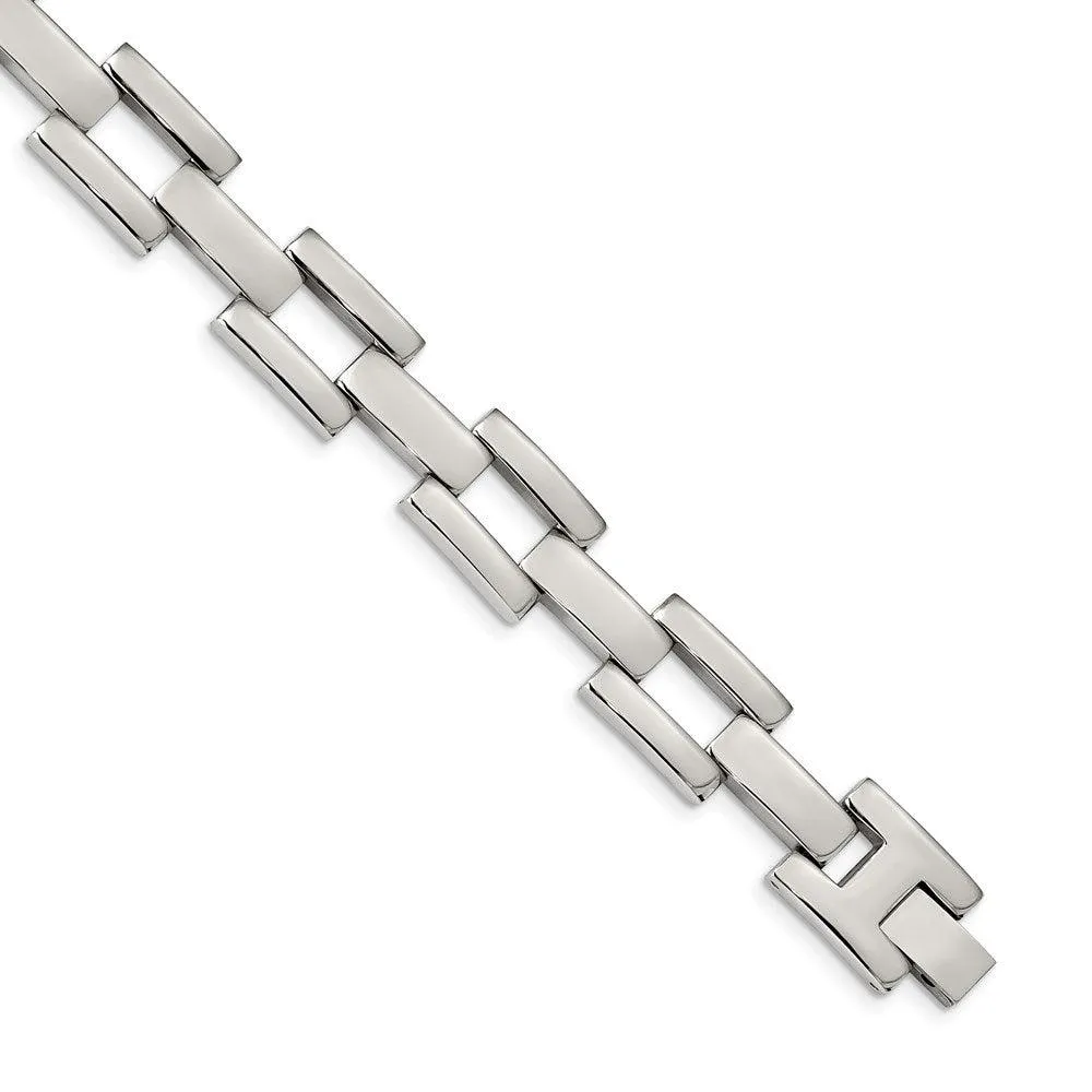 Stainless Steel Polished Open Link 8.5 inch Bracelet 