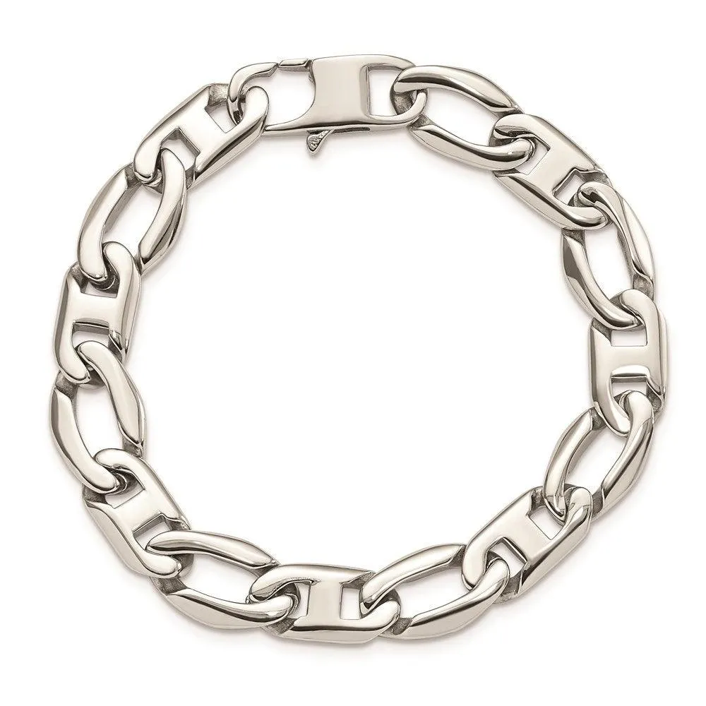 Stainless Steel Polished Open Links Bracelet