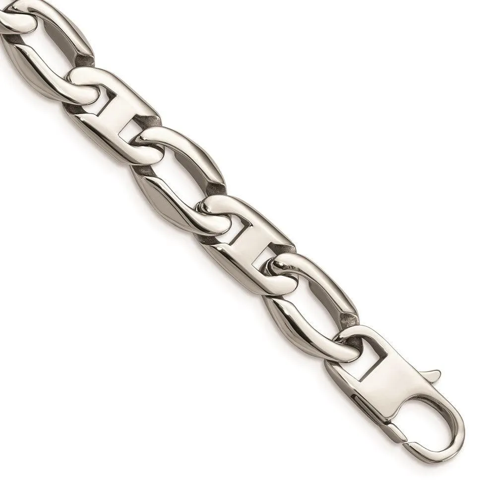 Stainless Steel Polished Open Links Bracelet 