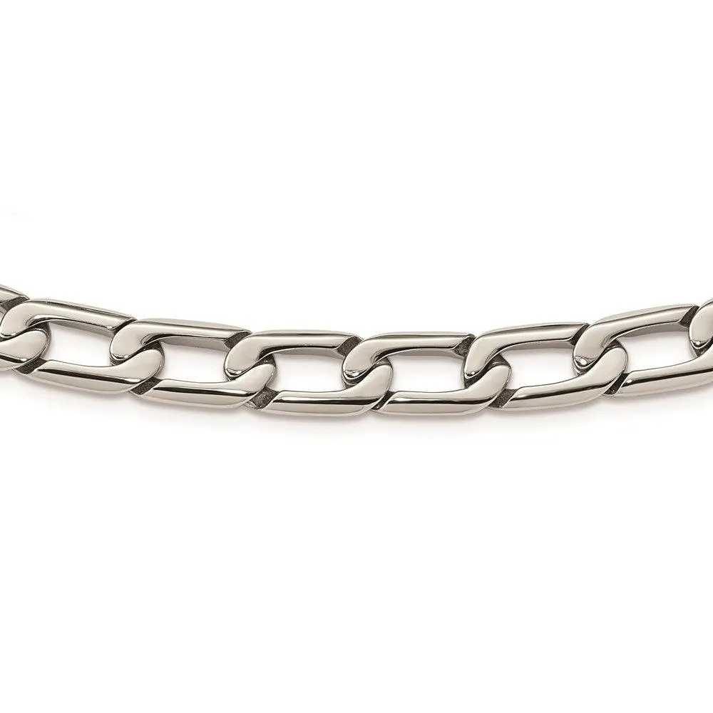 Stainless Steel Polished Squares Necklace 