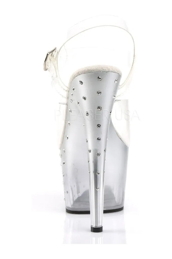 STARDUST-708T Platform Sandal  | Clear Vinyl