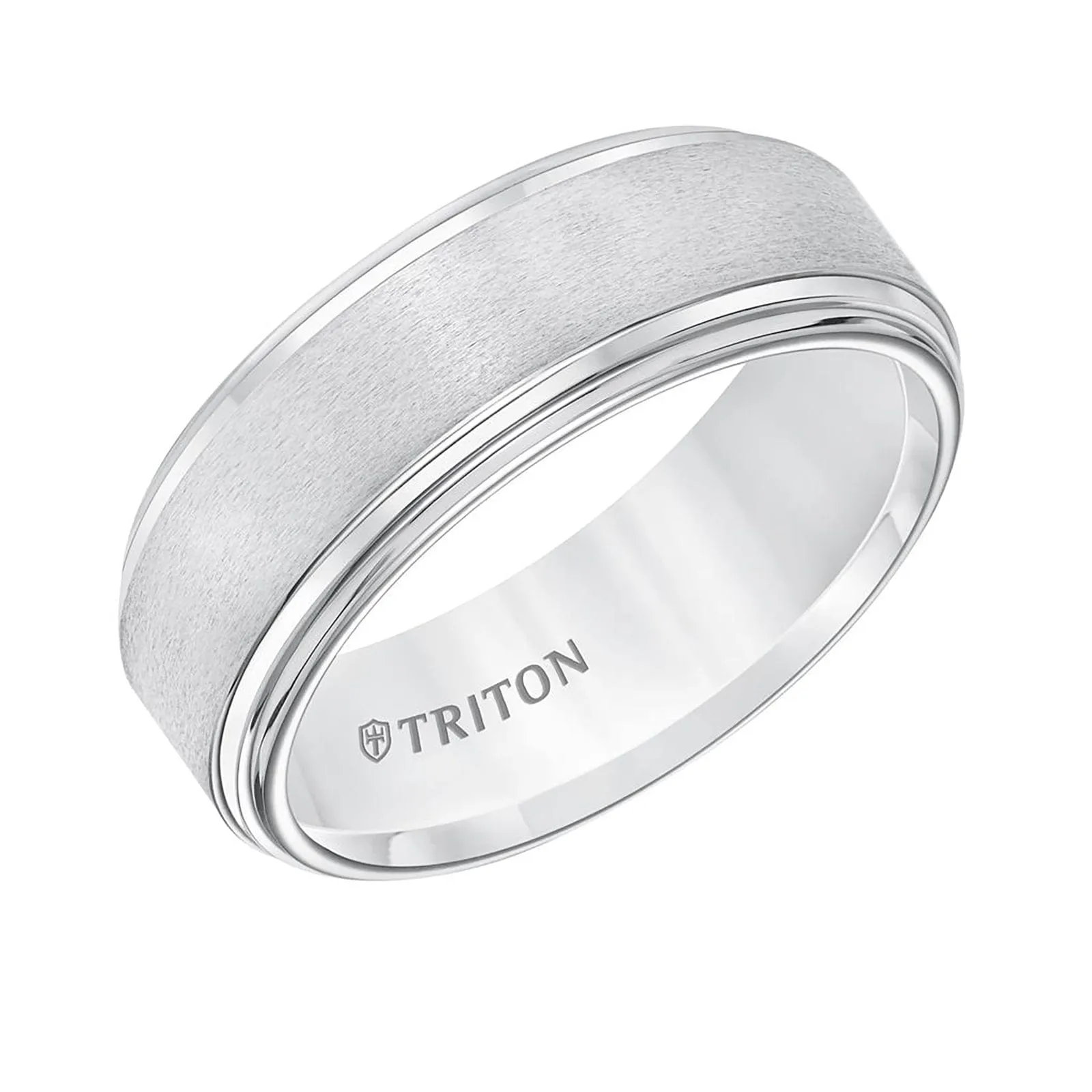 Step Edge Satin Center Contemporary Band 