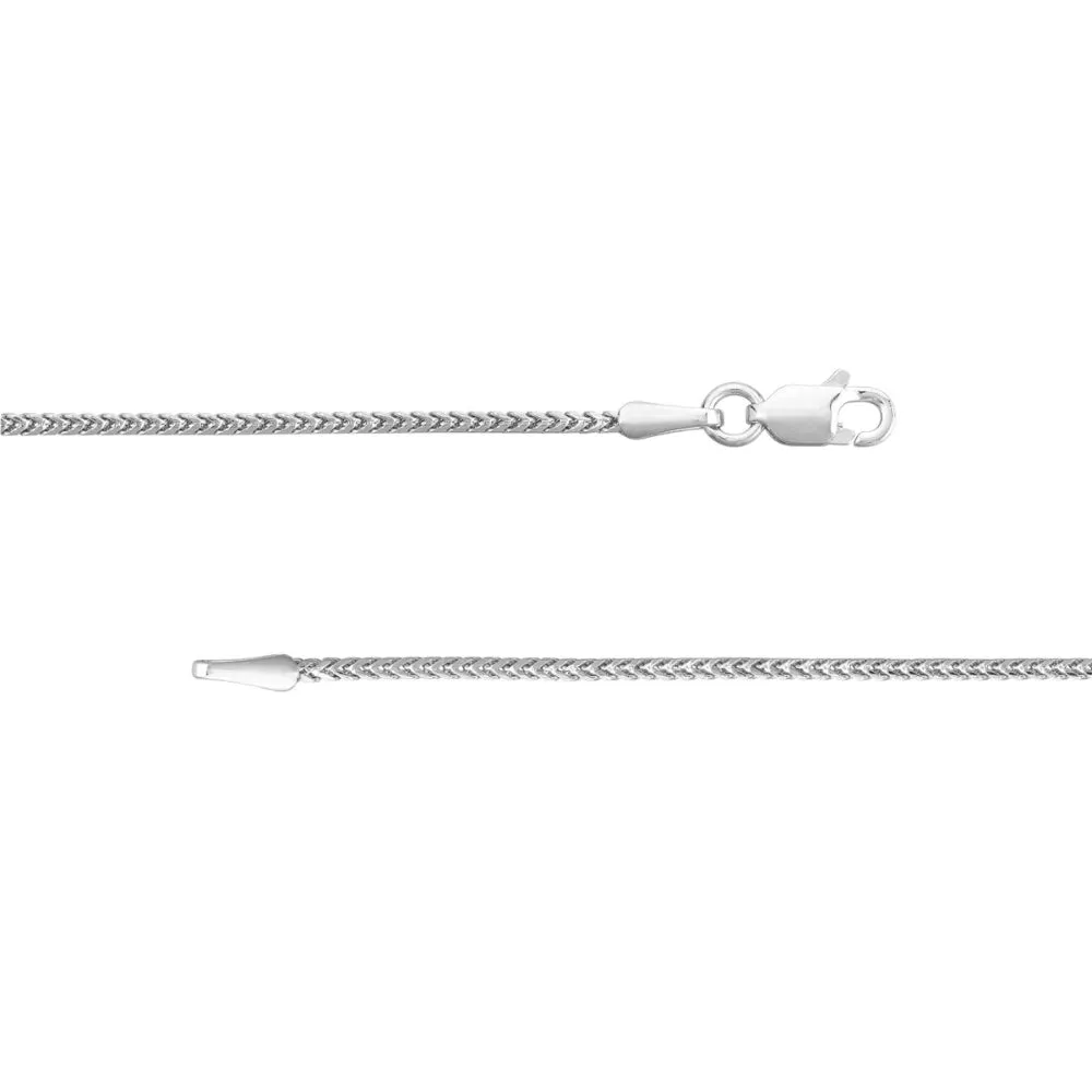 Sterling Silver 1.2mm Franco Chain, 24"