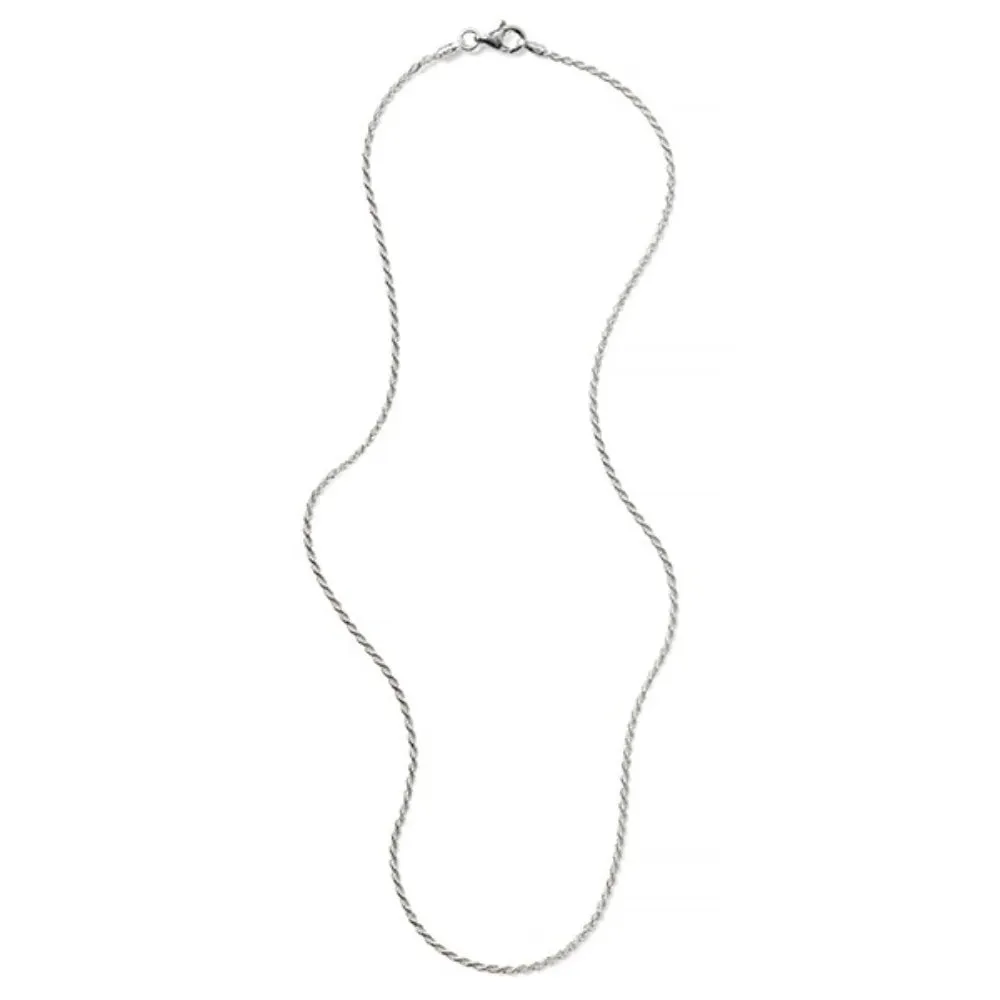 Sterling Silver 1.5mm Diamond-Cut Rope Chain 