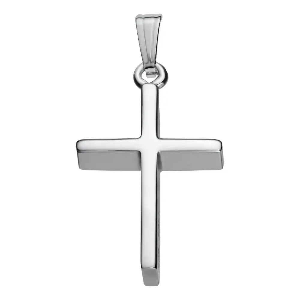 Sterling Silver Cross Pendant Necklace, 18" 
