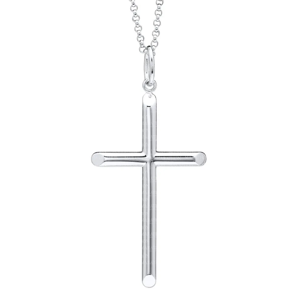 Sterling Silver Cross Pendant Necklace 
