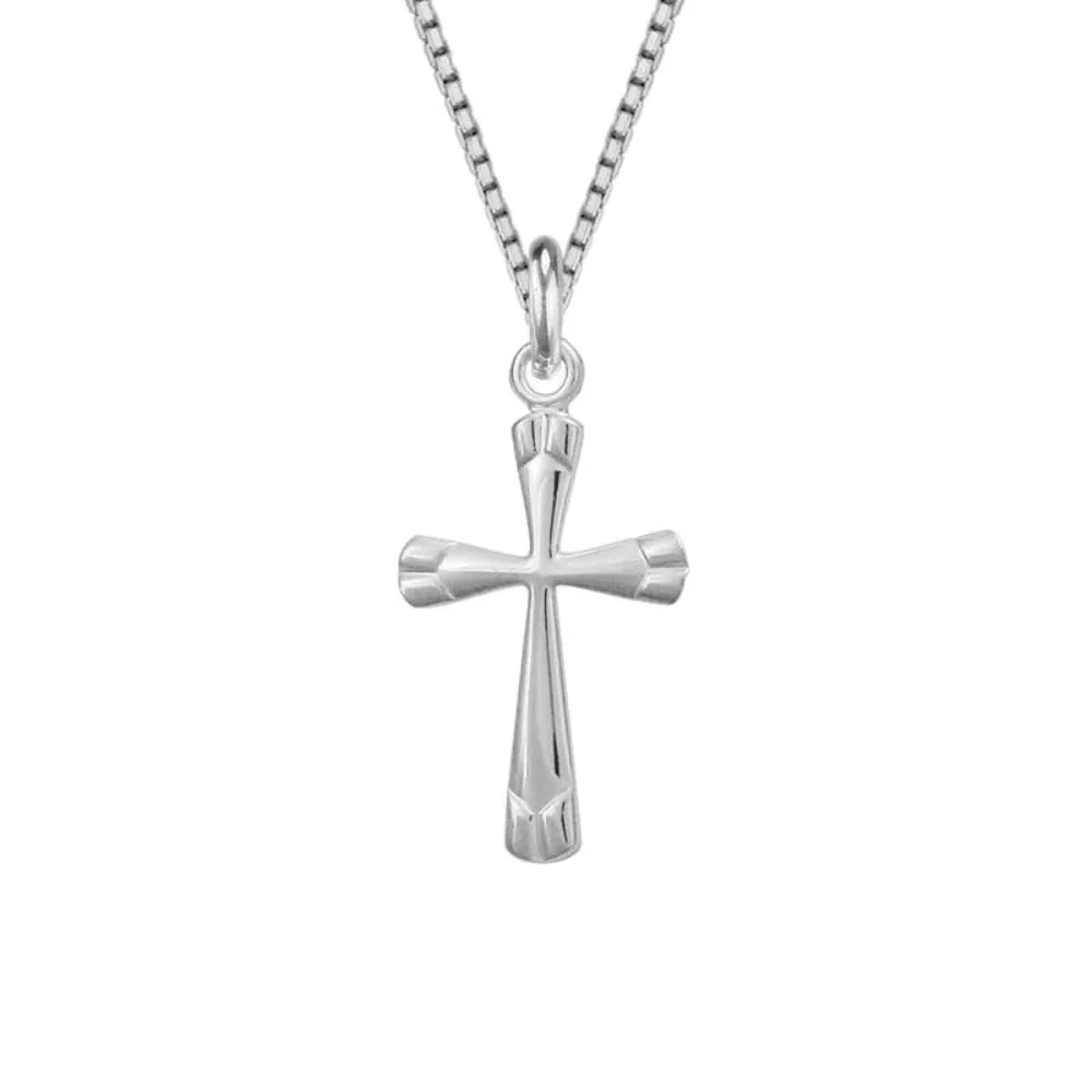 Sterling Silver Cross Pendant Necklace 