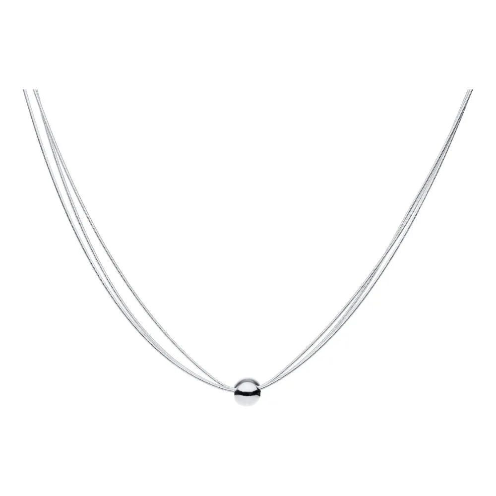 Sterling Silver Multi-Strand Necklace, 16-18" 