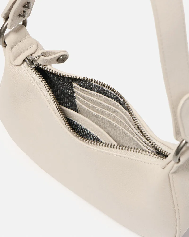 STITCH & HIDE LEATHER KIA SHOULDER BAG IVORY