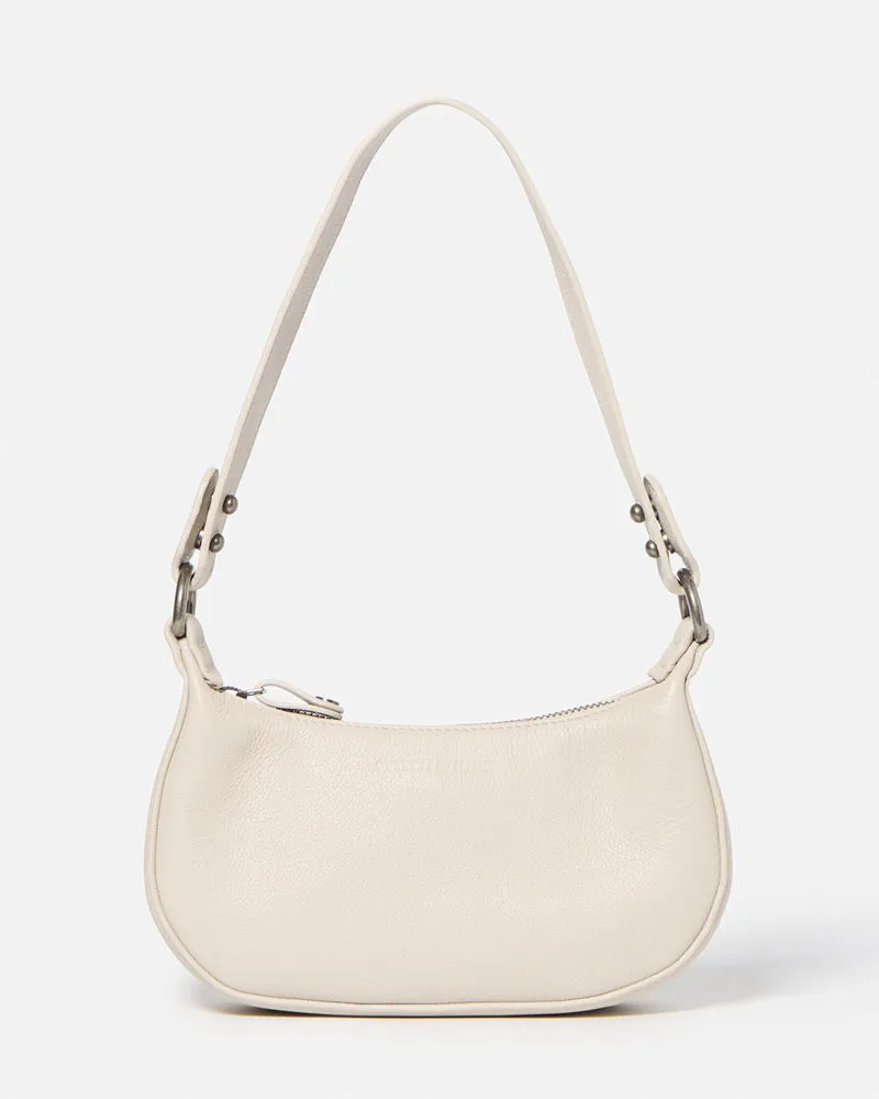STITCH & HIDE LEATHER KIA SHOULDER BAG IVORY
