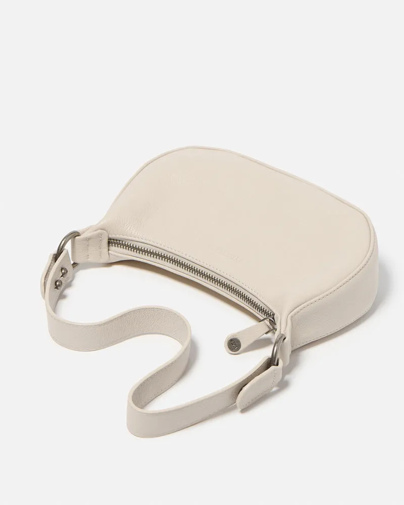STITCH & HIDE LEATHER KIA SHOULDER BAG IVORY