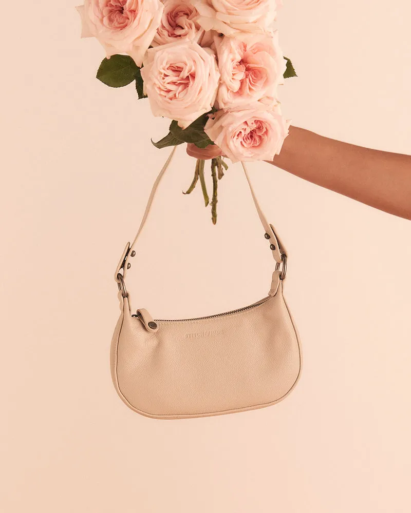 STITCH & HIDE LEATHER KIA SHOULDER BAG IVORY