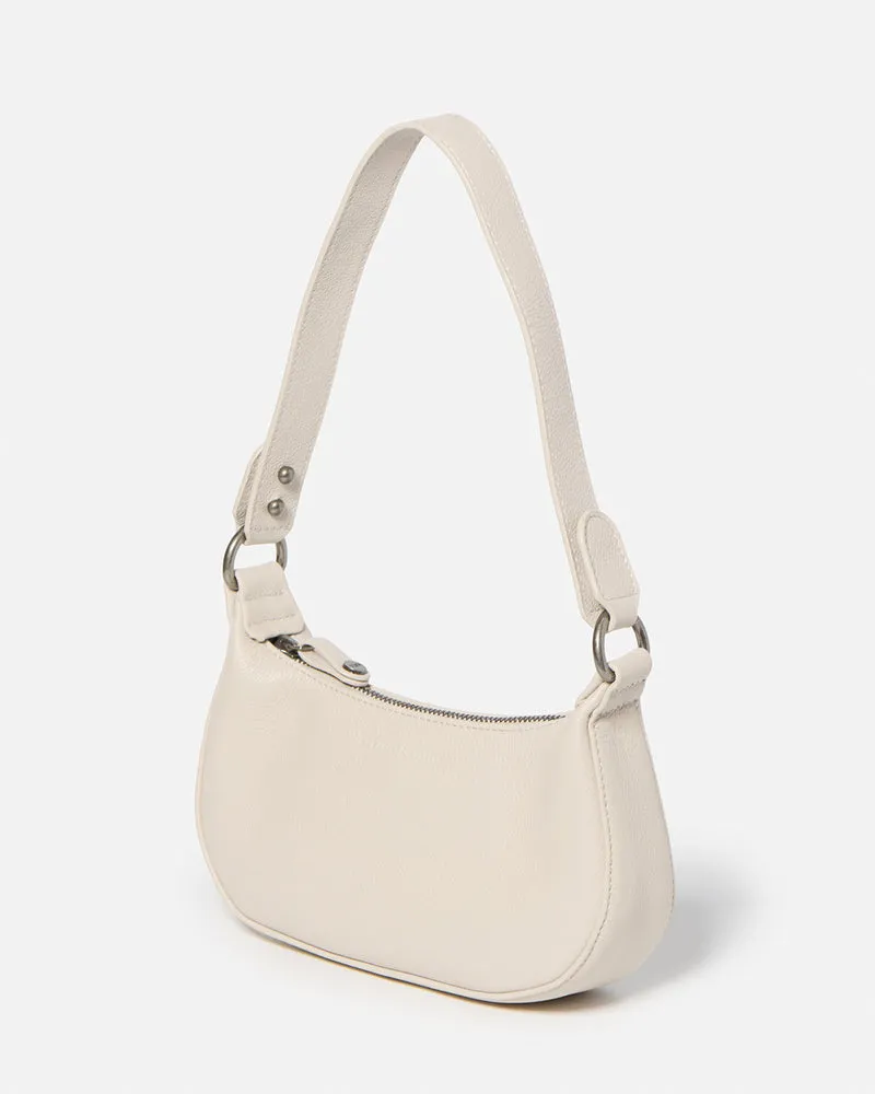 STITCH & HIDE LEATHER KIA SHOULDER BAG IVORY