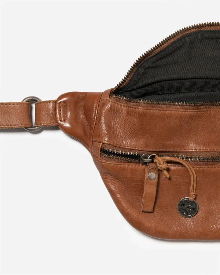 STITCH & HIDE LEATHER NEWTOWN SHOULDER CROSSBODY BAG SADDLE BROWN - FREE WALLET POUCH
